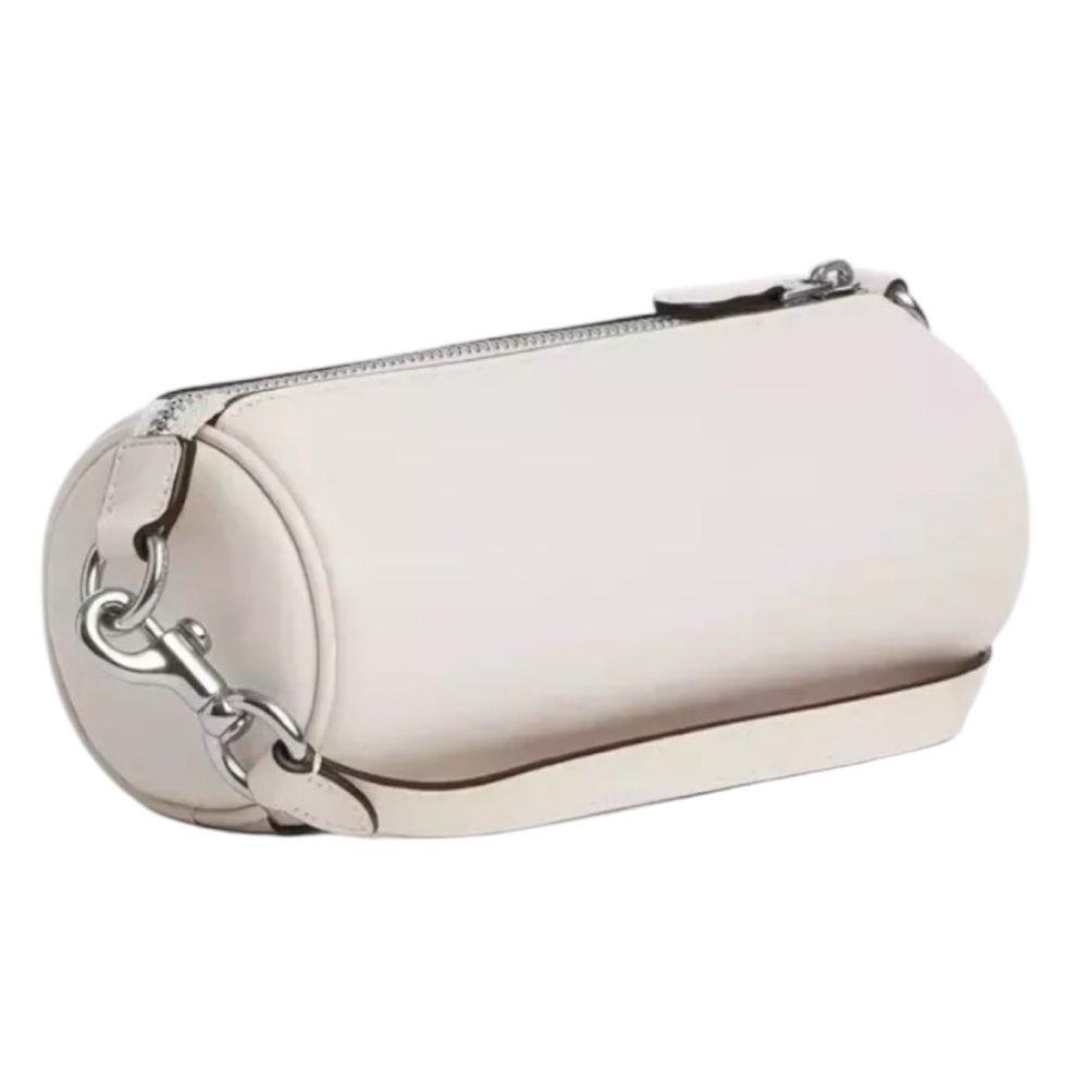 NWT Coach Nolita Mini Barrel Leather Shoulder Bag Chalk with Silver Ha… - Picture 4 of 7